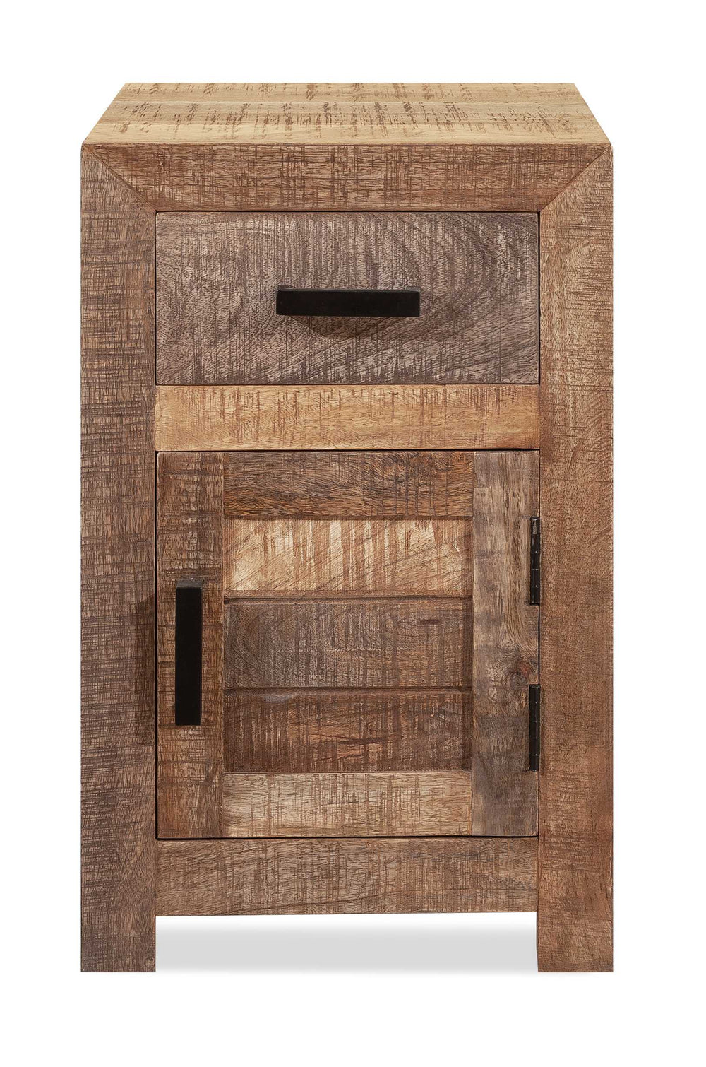 Homeroots 26" Brown Solid Wood Square End Table With Drawer   379815