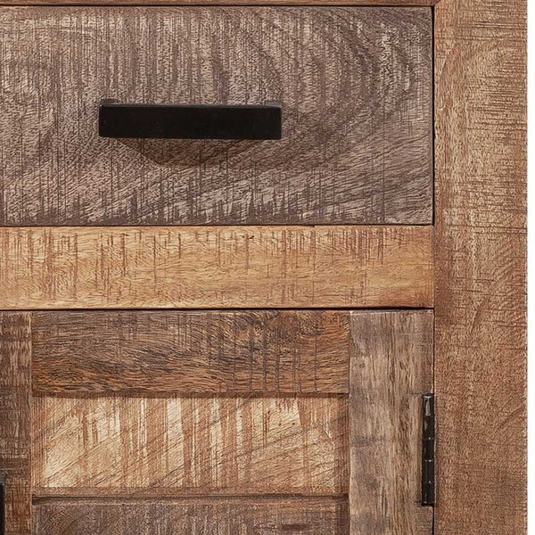 Homeroots 26" Brown Solid Wood Square End Table With Drawer   379815