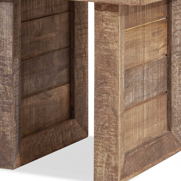 Homeroots 20" Brown Solid Wood Square End Table   379816