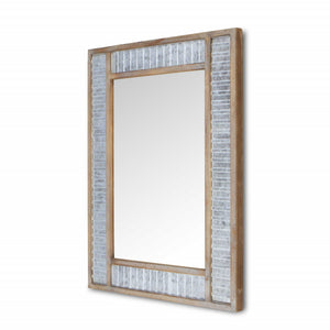 Homeroots 32" Brown Framed Accent Mirror  Wood 379819