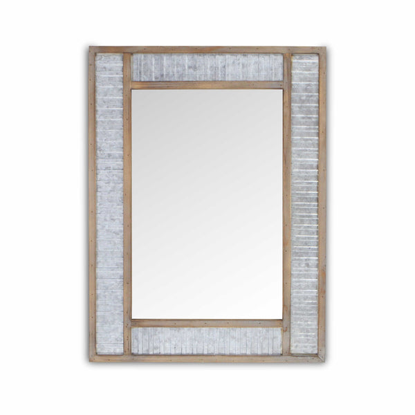 Homeroots 32" Brown Framed Accent Mirror  Wood 379819