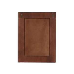 Homeroots 32" Brown Framed Accent Mirror  Wood 379819