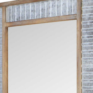 Homeroots 32" Brown Framed Accent Mirror  Wood 379819