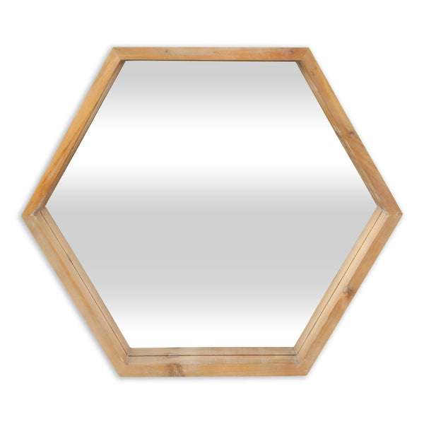 Homeroots 21" Brown Unframed Accent Mirror  Wood 379820