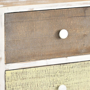 HomeRoots 19" Distressed Accent Cabinet in White and Gray - Stylish Storage with Vintage Charm for Any Room 379823