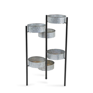 Homeroots Modern Farmhouse 6 Tier Galvanized Metal Plant Stand  Metal 379847