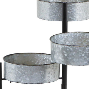 Homeroots Modern Farmhouse 6 Tier Galvanized Metal Plant Stand  Metal 379847
