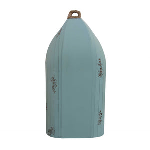 Homeroots Distressed Blue Canoe Hanging Shelf  Metal 379868