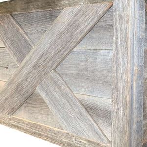 Homeroots 23" Natural Weathered Gray Christmas Tree Collar  Manufactured Wood 379883