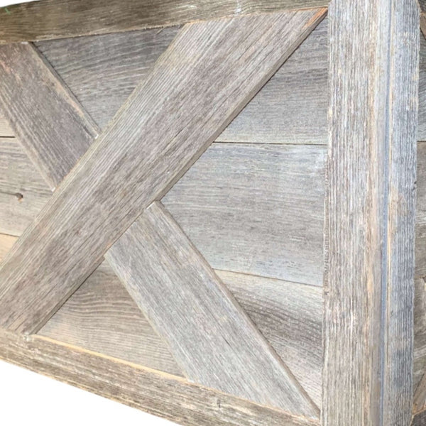 Homeroots 23" Natural Weathered Gray Christmas Tree Collar  Manufactured Wood 379883