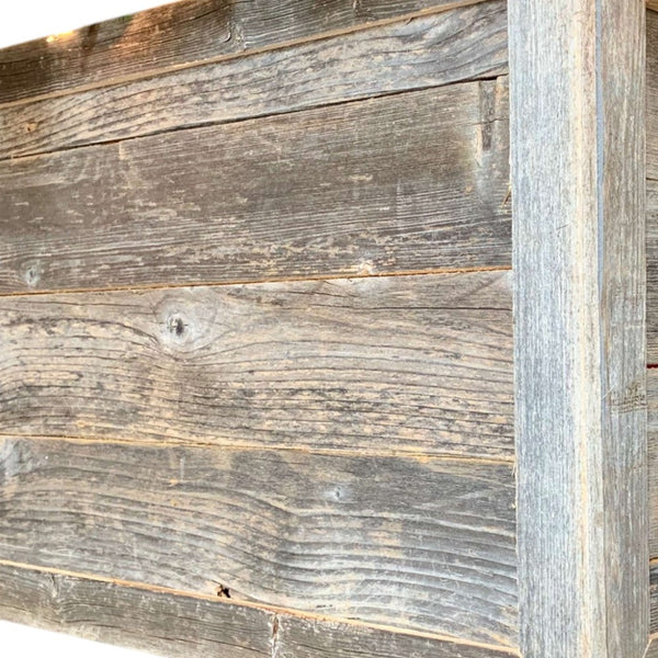 Homeroots 23" Natural Weathered Gray Plank Christmas Tree Collar  Manufactured Wood 379884