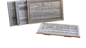 Homeroots 23" Natural Weathered Gray Plank Christmas Tree Collar  Manufactured Wood 379884