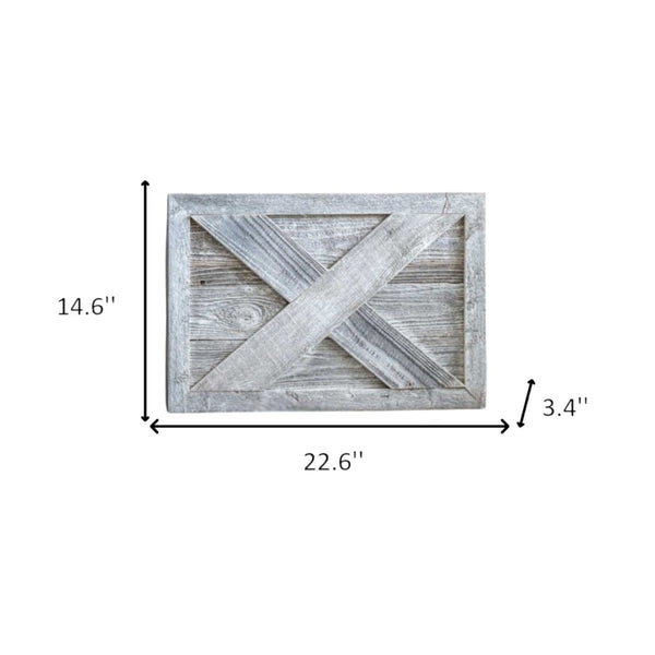 HomeRoots 23" Weathered Gray Whitewash Tree Collar – Rustic Farmhouse Decor for Christmas & Holiday Display 379886