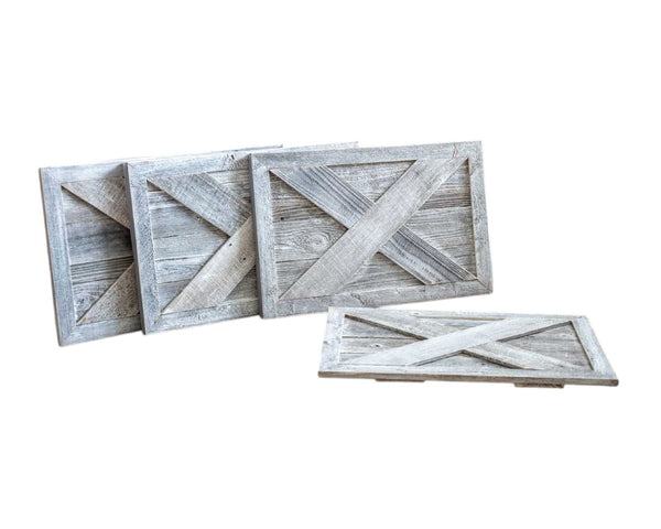 HomeRoots 23" Weathered Gray Whitewash Tree Collar – Rustic Farmhouse Decor for Christmas & Holiday Display 379886