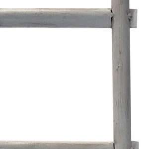 HomeRoots 59" Rustic Weathered Wood Five-Step Ladder Shelf for Stylish Storage and Display in Any Room Grey 379914