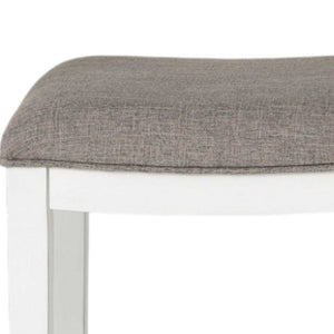 HomeRoots 49" Elegant Three-Piece White Wood Bar Set with Cushioned Stools for Modern Farmhouse Charm 379939
