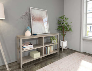 Homeroots 30" Bookcase With 2 Shelves In Washed Grey   379941