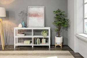 HomeRoots 30" White Wood Bookcase with Two Shelves - Stylish Storage Solution for Any Room, Easy Assembly! 379942