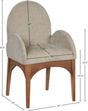 Waldorf Beige Chenille Fabric Dining Chair 379Beige-AC Meridian Furniture