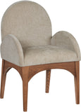 Waldorf Beige Chenille Fabric Dining Chair 379Beige-AC Meridian Furniture