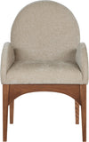 Waldorf Beige Chenille Fabric Dining Chair 379Beige-AC Meridian Furniture