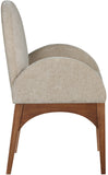 Waldorf Beige Chenille Fabric Dining Chair 379Beige-AC Meridian Furniture