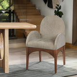 Waldorf Beige Chenille Fabric Dining Chair 379Beige-AC Meridian Furniture