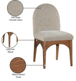 Waldorf Beige Chenille Fabric Dining Chair 379Beige-SC Meridian Furniture