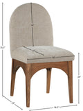 Waldorf Beige Chenille Fabric Dining Chair 379Beige-SC Meridian Furniture