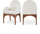 Waldorf Cream Chenille Fabric Dining Chair 379Cream-AC Meridian Furniture