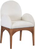 Waldorf Cream Chenille Fabric Dining Chair 379Cream-AC Meridian Furniture