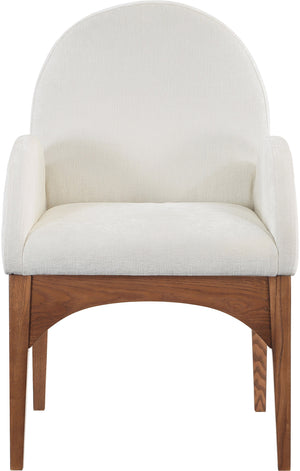 Waldorf Cream Chenille Fabric Dining Chair 379Cream-AC Meridian Furniture