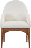 Waldorf Cream Chenille Fabric Dining Chair 379Cream-AC Meridian Furniture