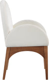 Waldorf Cream Chenille Fabric Dining Chair 379Cream-AC Meridian Furniture