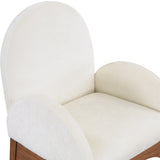 Waldorf Cream Chenille Fabric Dining Chair 379Cream-AC Meridian Furniture