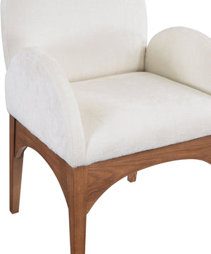 Waldorf Cream Chenille Fabric Dining Chair 379Cream-AC Meridian Furniture