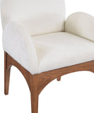 Waldorf Cream Chenille Fabric Dining Chair 379Cream-AC Meridian Furniture