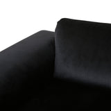 Christopher Knight Home® - Noble House - - Luxurious Black Velvet 4-Seater Sofa With Ultra-Soft Cushions, Metal Silver Legs Decor With Exquisite Craftsmanship, And Timeless Elegance, Perfect For Elevating Modern And Sophisticated Living Spaces