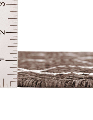 Unique Loom Outdoor Trellis Links Trellis Machine Made Trellis Rug Natural, Brown/Ivory 7' 1" x 10' 0"