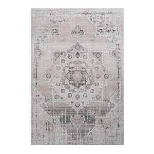 English Elm Payas Medallion Area Rug 5X7 In Cream/Beige – Stylish, Stain-Resistant, Family-Friendly Flooring Solution B189P183566-GIGA