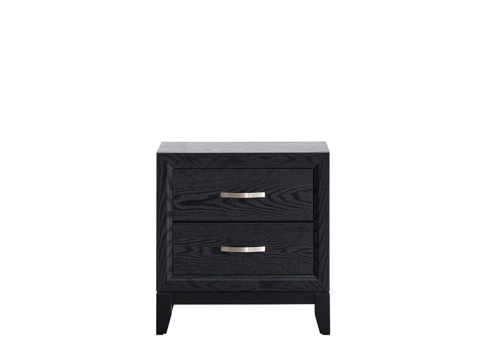 English Elm Glasgow Nightstand with Two Dovetail Drawers, Sleek Hardware and Deep Storage for Modern Bedrooms Black 24 L x 26 W x 19 H B078P349546
