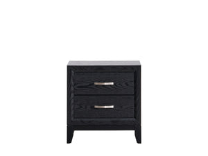 English Elm Glasgow Nightstand with Two Dovetail Drawers, Sleek Hardware and Deep Storage for Modern Bedrooms Black 24 L x 26 W x 19 H B078P349546