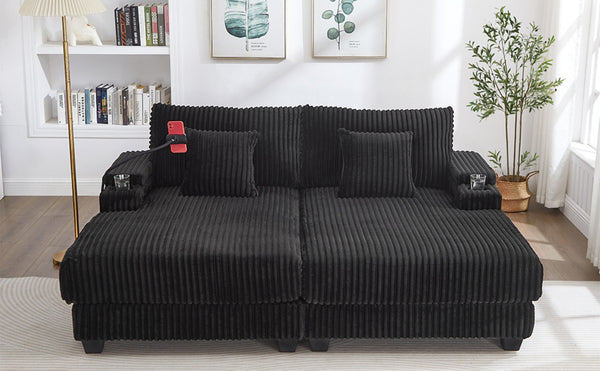 English Elm Swivel Barrel Accent Chair Chenille Tufted Round Club Seat for Living Room Lounge Black N719S002270B