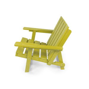 English Elm Shoreline Recycled Hdpe Folding Adirondack Chair Fully Assembled Modern Patio Seating Yellow B2745P409680