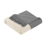 INK+IVY Stockholm Mid-Century Color Block Faux Cashmere Throw II50-1031 Grey