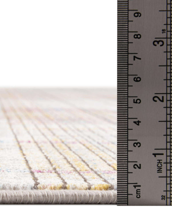 Unique Loom Deepa Gingham Machine Made Geometric Rug Multi, Blue/Yellow/Pink/Peach/Purple/Ivory/Light Blue/Light Brown/Light Green/Light Salmon 7' 10" x 9' 8"