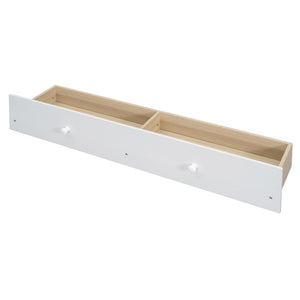 English Elm Full Size Wall Murphy Bed Cabinet with Storage Drawer and Built-in Usb Charging White N708P205903K