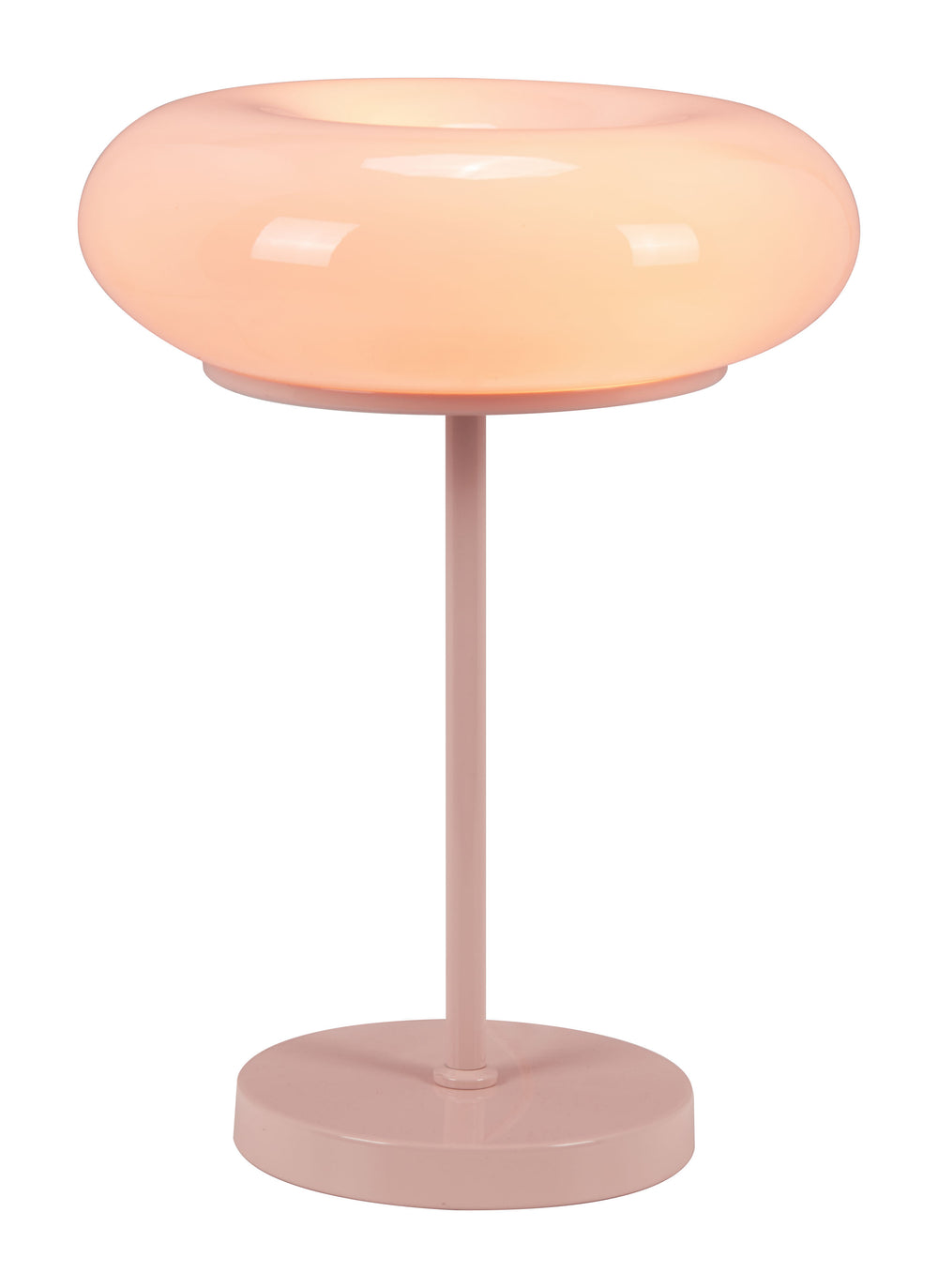 Zuo Modern Munk Table Lamp Pink - Modern Design, Chic Aesthetic, Versatile Lighting For Any Contemporary Space Pink Pvc,Steel 56179-zuo-modern