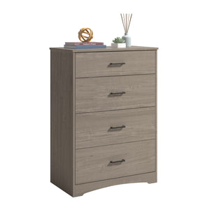 English Elm 4-Drawer Chest In Elegant Brown Finish - Stylish Storage Solution For Any Room, Compact & Durable B356P367766