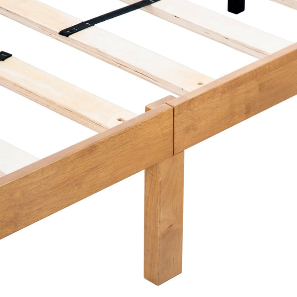 English Elm Queen Solid Wood Platform Bed Low Profile Slat Support No Box Spring Required W1917P169562